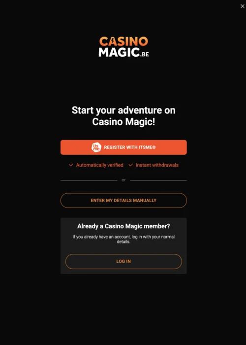 Snelle casino registratie in 30 seconden met instant verificatie MagicWins Casino